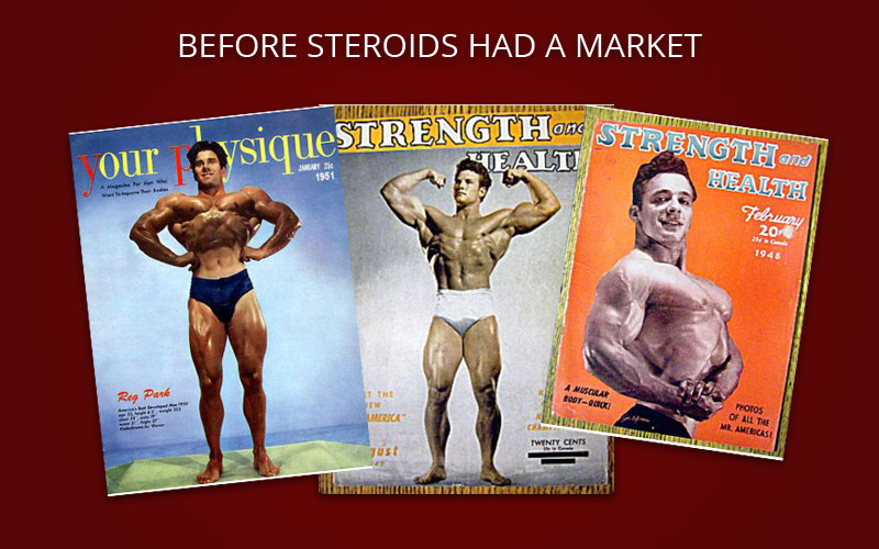 Images of bodybuilders before steroids had a market